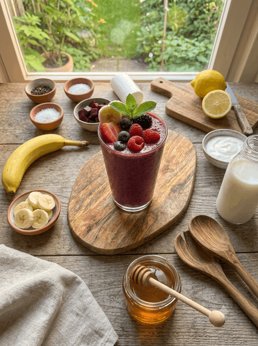 Rote-Bete-Beeren-Smoothie - Schritt 1