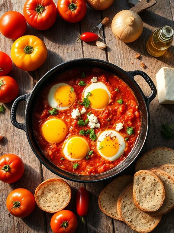 shakshuka-im-pfannengericht-mit-koriander