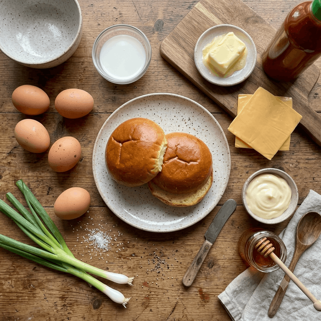 Zutaten für Egg Drop Sandwich