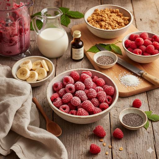 himbeer-smoothie-bowl-zutaten