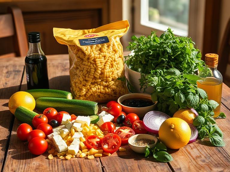 mediterraner-nudelsalat-zutaten