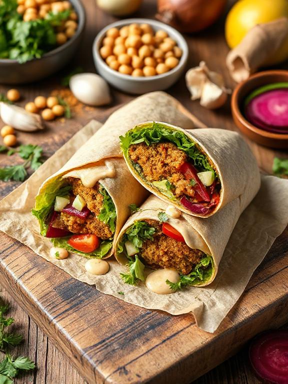 einfacher-falafel-wrap