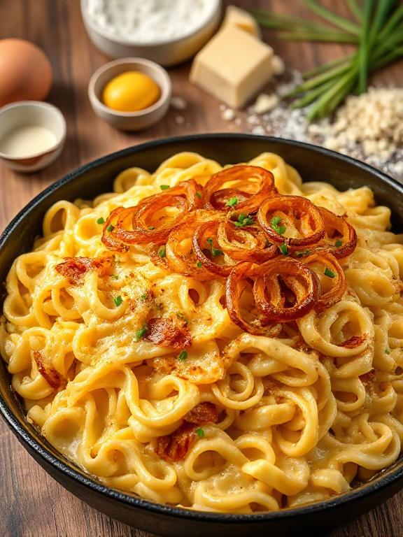 kaesespaetzle-karamellisierte-zwiebeln