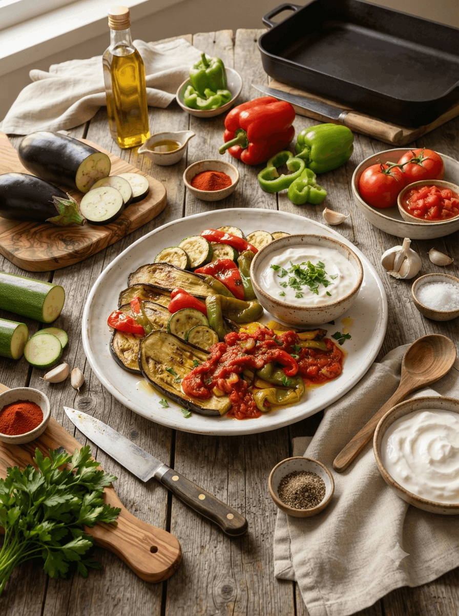 Kızartma - Türkische Kızartma mit Tomatensauce und Joghurt