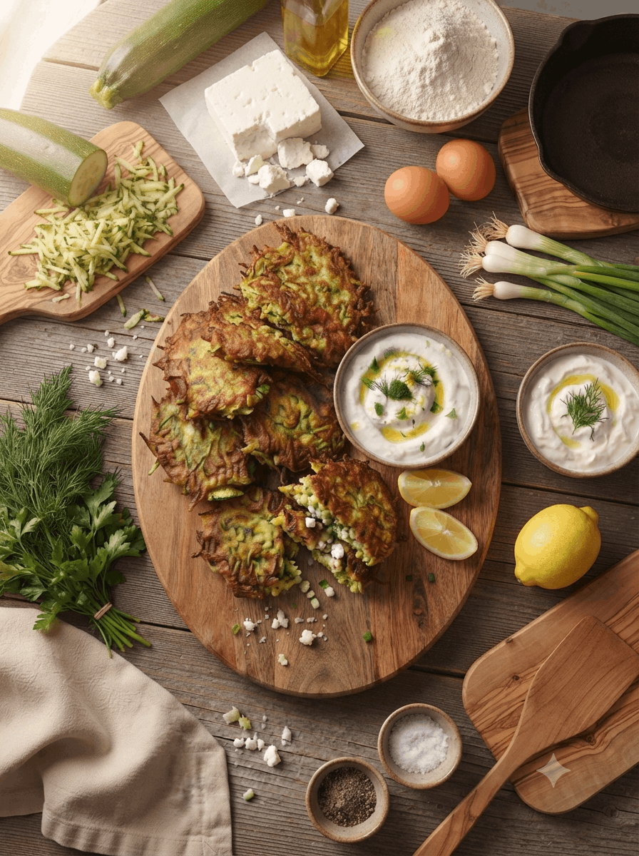 Türkische Zucchini-Puffer (Mücver) - Schritt 4