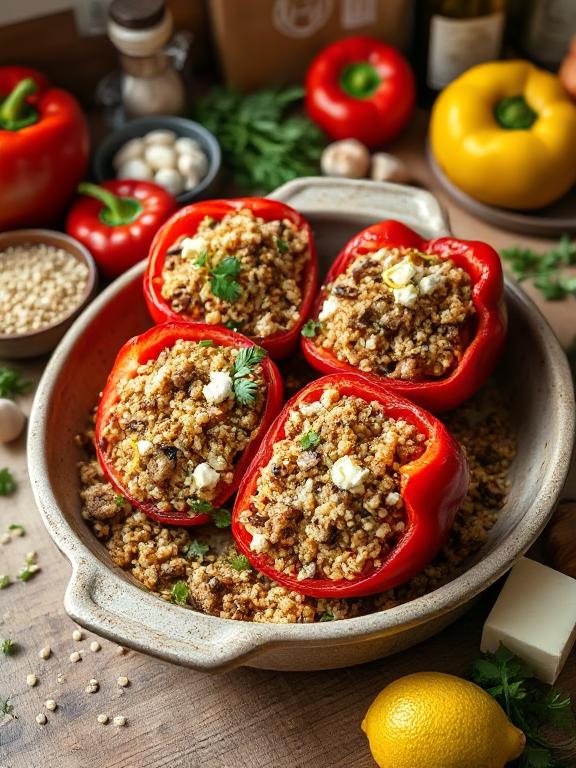 paprika-gefüllt-mit-quinoa-pilzen-und-kraeutern