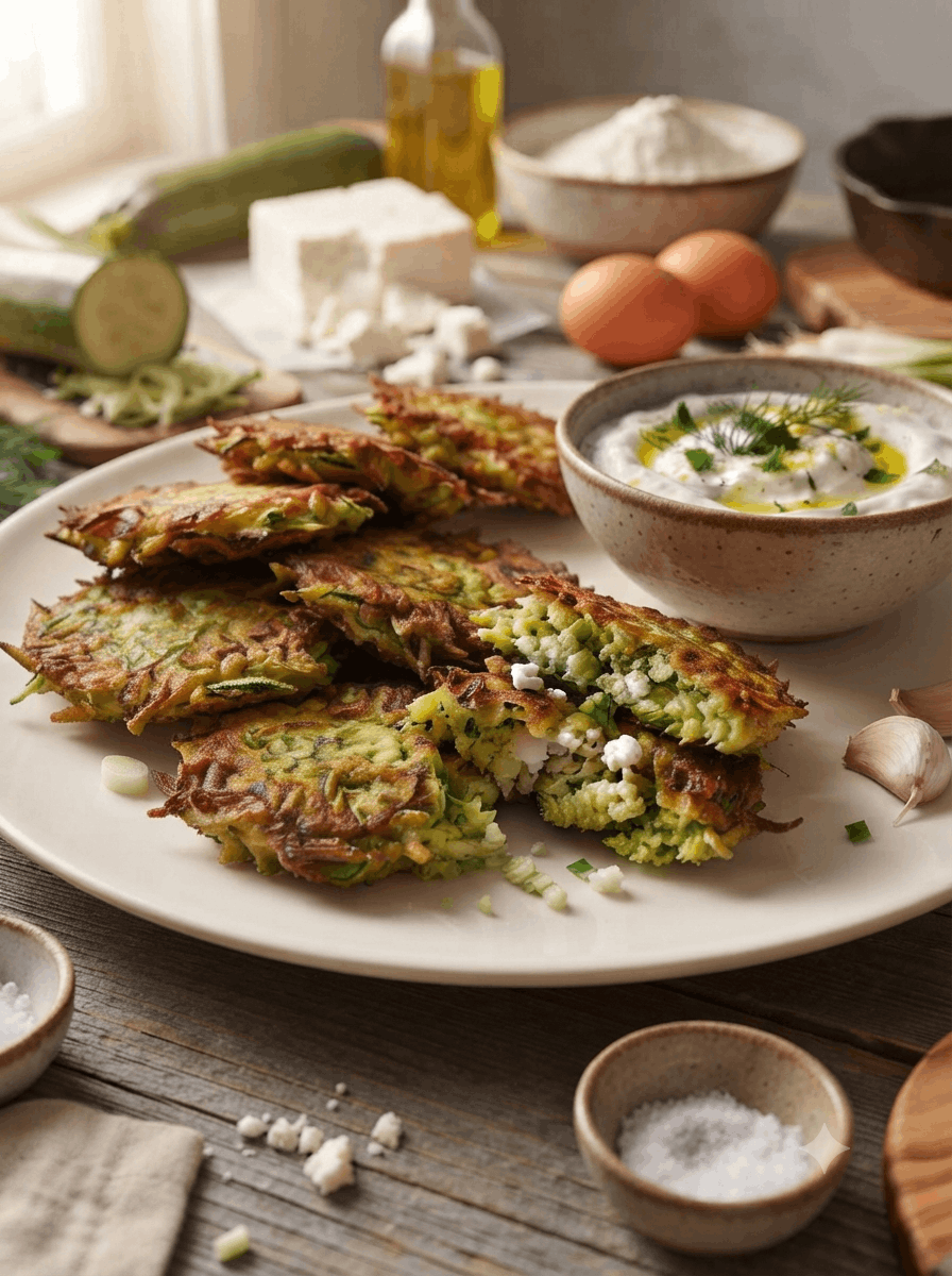 Türkische Zucchini-Puffer (Mücver) - Schritt 2