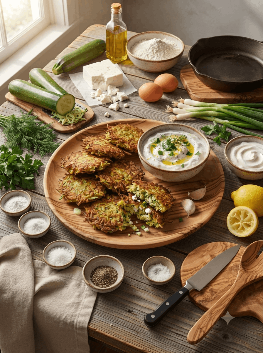 Türkische Zucchini-Puffer (Mücver) - Schritt 1