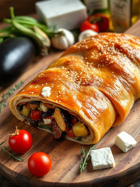 gemuesestrudel-serviert-mit-salat-und-dip