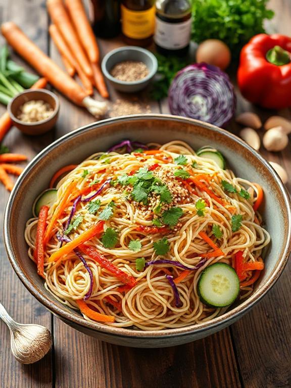Erfrischender Asiatischer Nudelsalat mit Mie-Nudeln