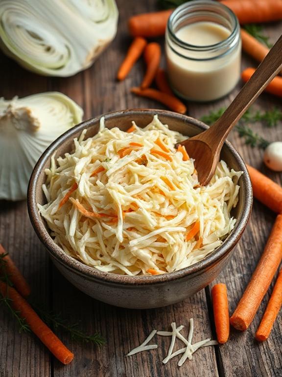 coleslaw-serviert