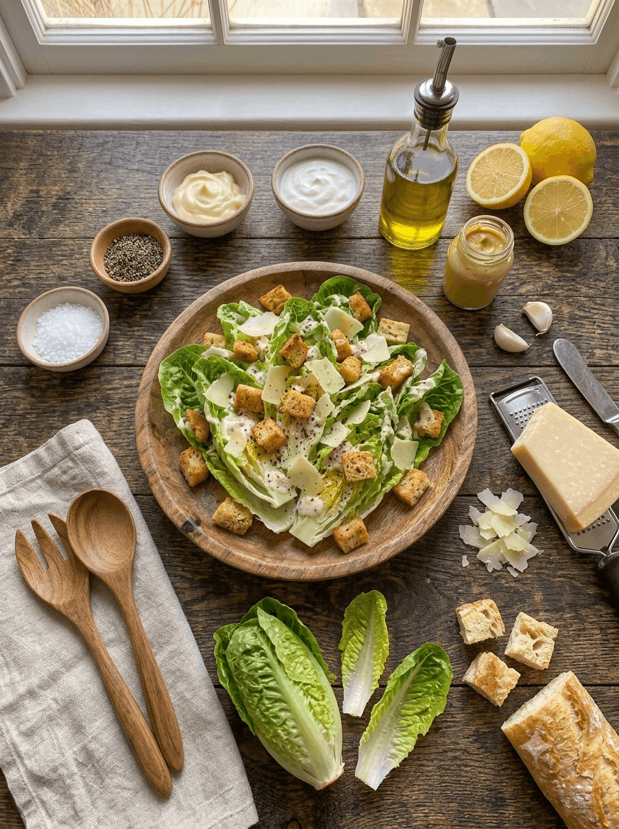 Caesar Salat (vegetarisch) - Schritt 1