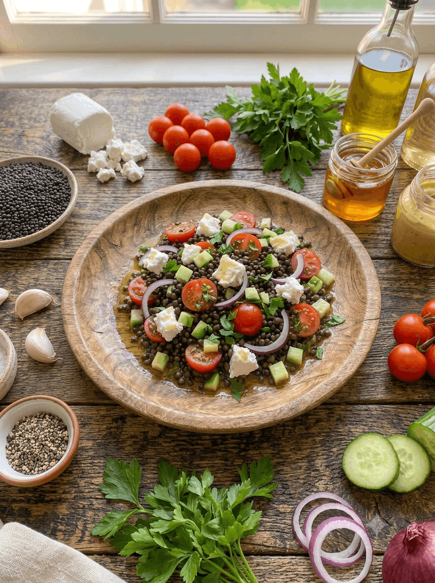 Linsensalat mit Ziegenkäse - Schritt 2