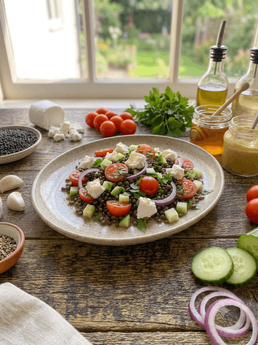 Linsensalat mit Ziegenkäse - Schritt 3
