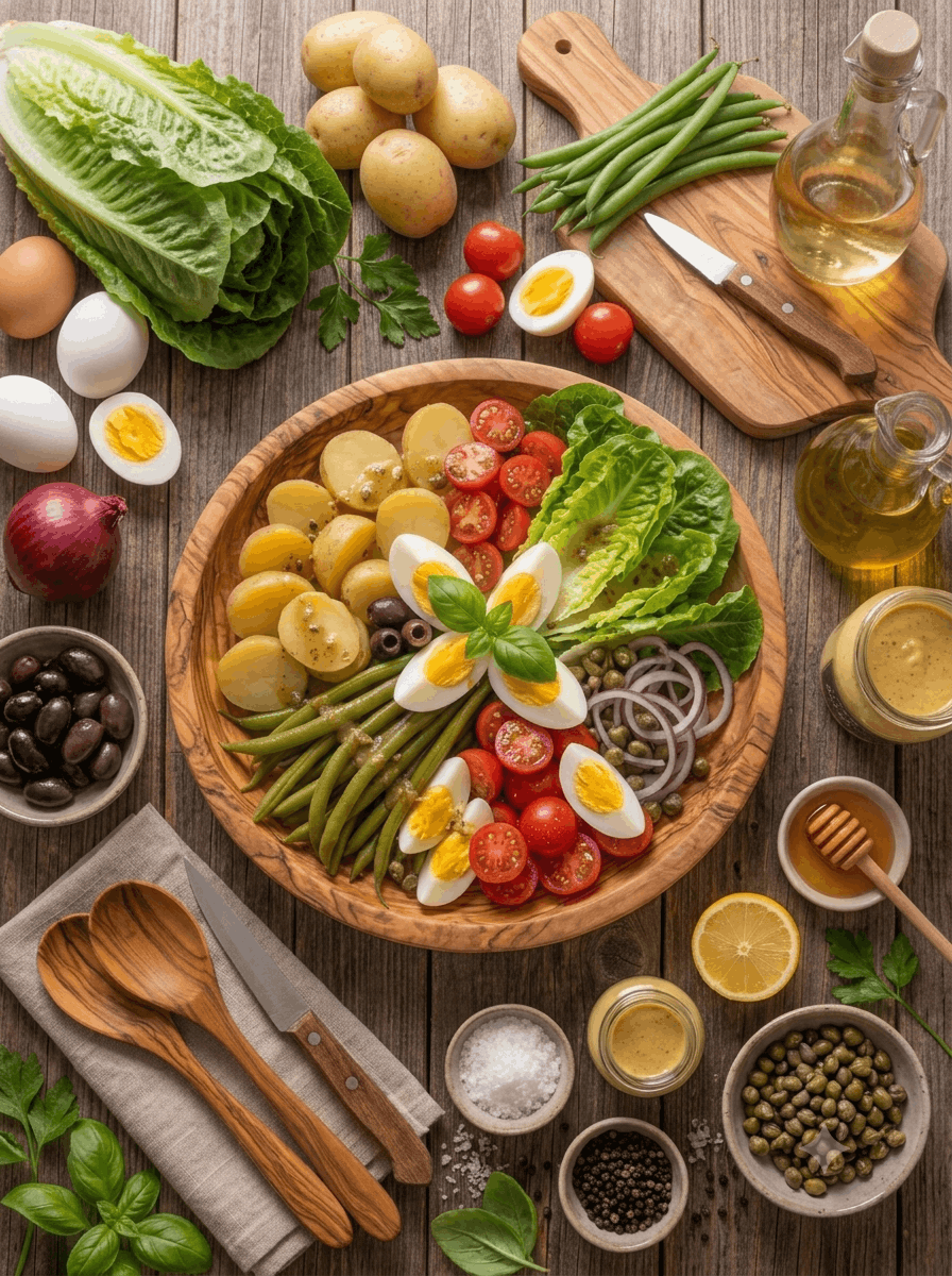 Nizza-Salat (vegetarisch) - Schritt 1