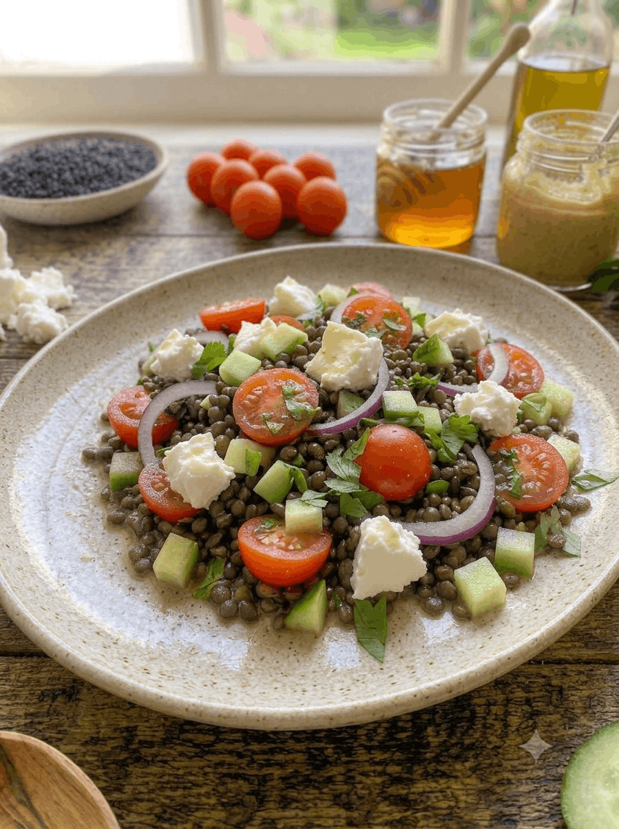 Linsensalat mit Ziegenkäse - Schritt 4