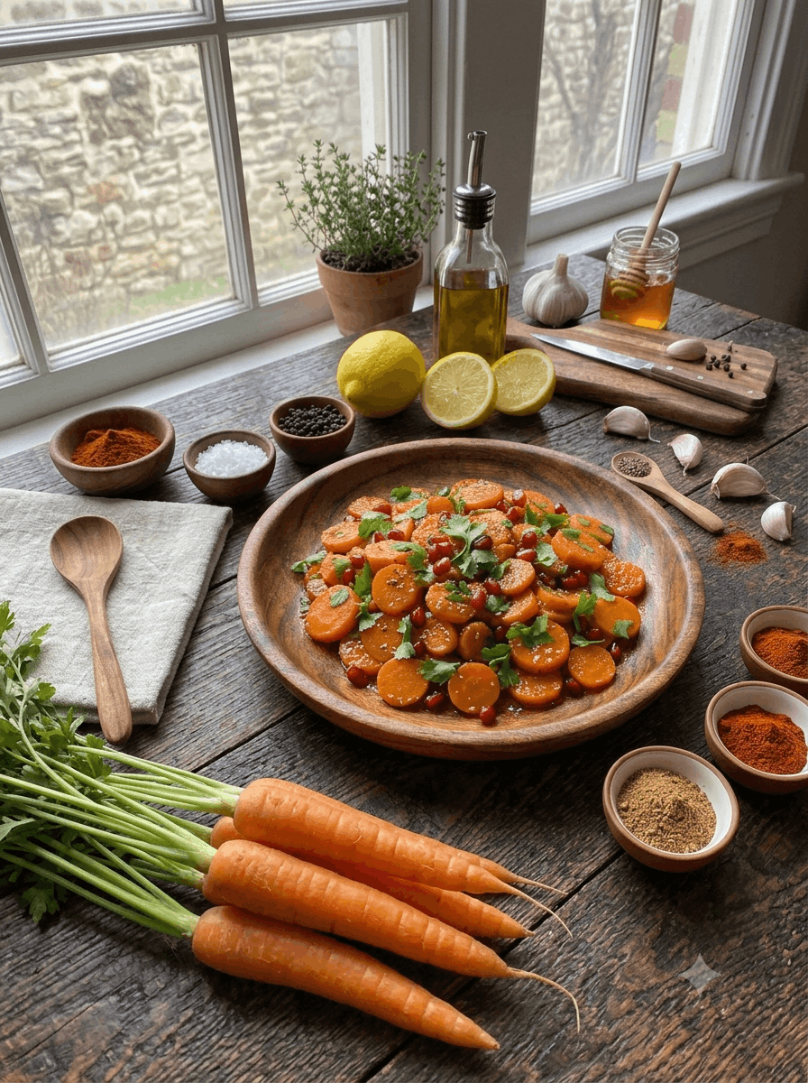 Marokkanischer Karottensalat - Marokkanischer Karottensalat mit Kräutern und Zitrone