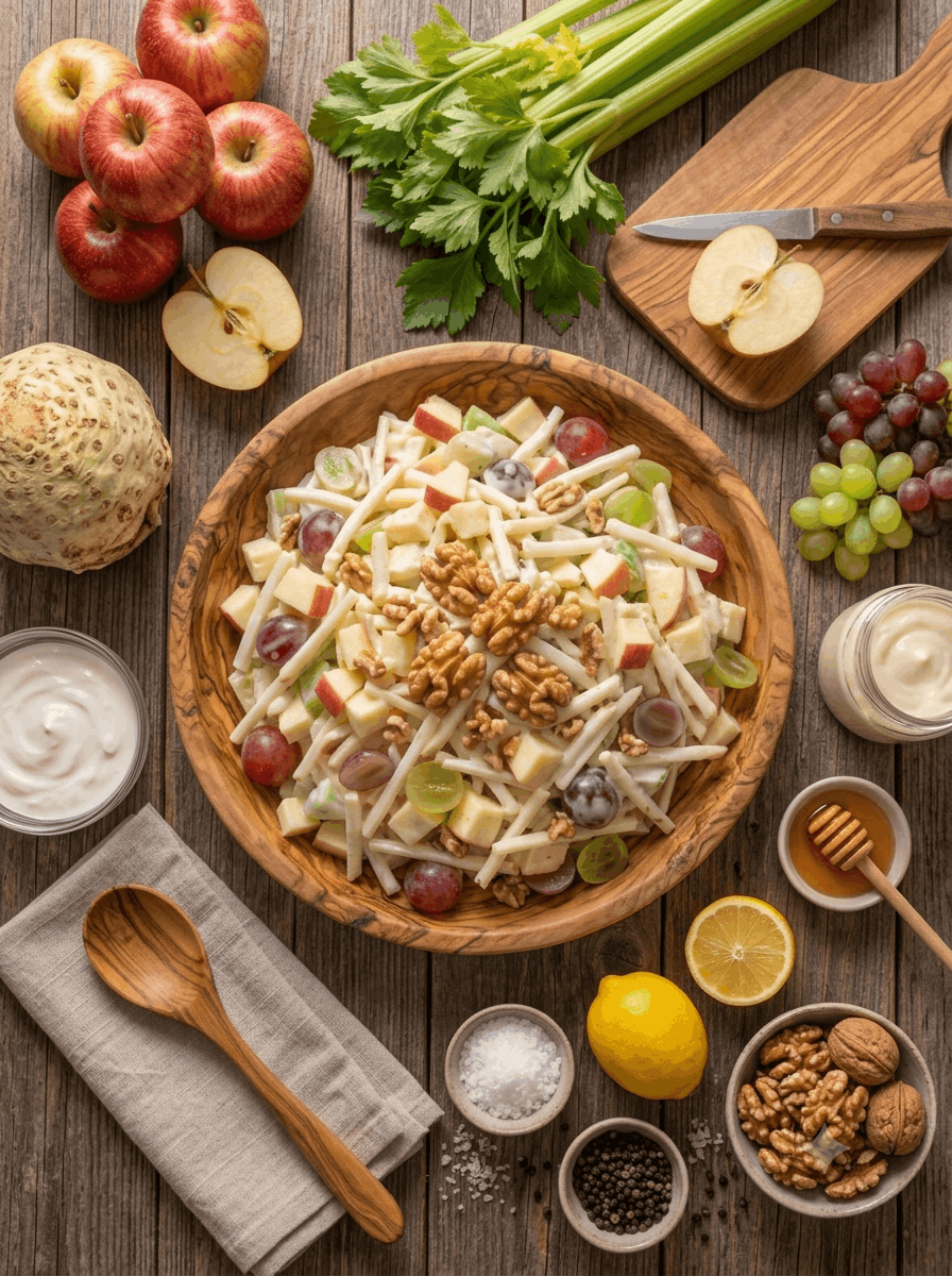 Waldorfsalat - Waldorfsalat mit Apfel, Sellerie und Walnüssen
