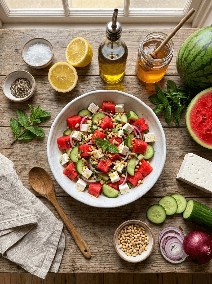 Wassermelonen-Feta-Salat - Schritt 1