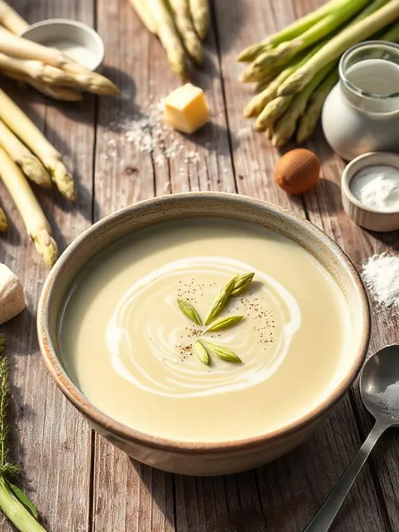 Cremige Spargelcremesuppe aus Spargelfond – Schnell & Lecker!
